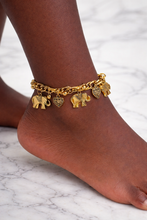 Load image into Gallery viewer, Elephant charm anklet
