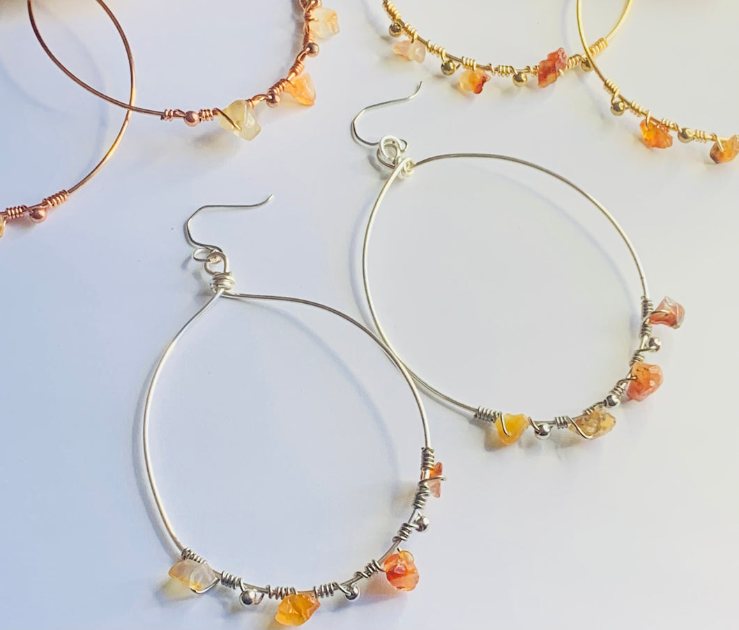 Hoops (Carnelian)