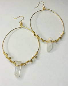 Hoops ( Clear Quartz)