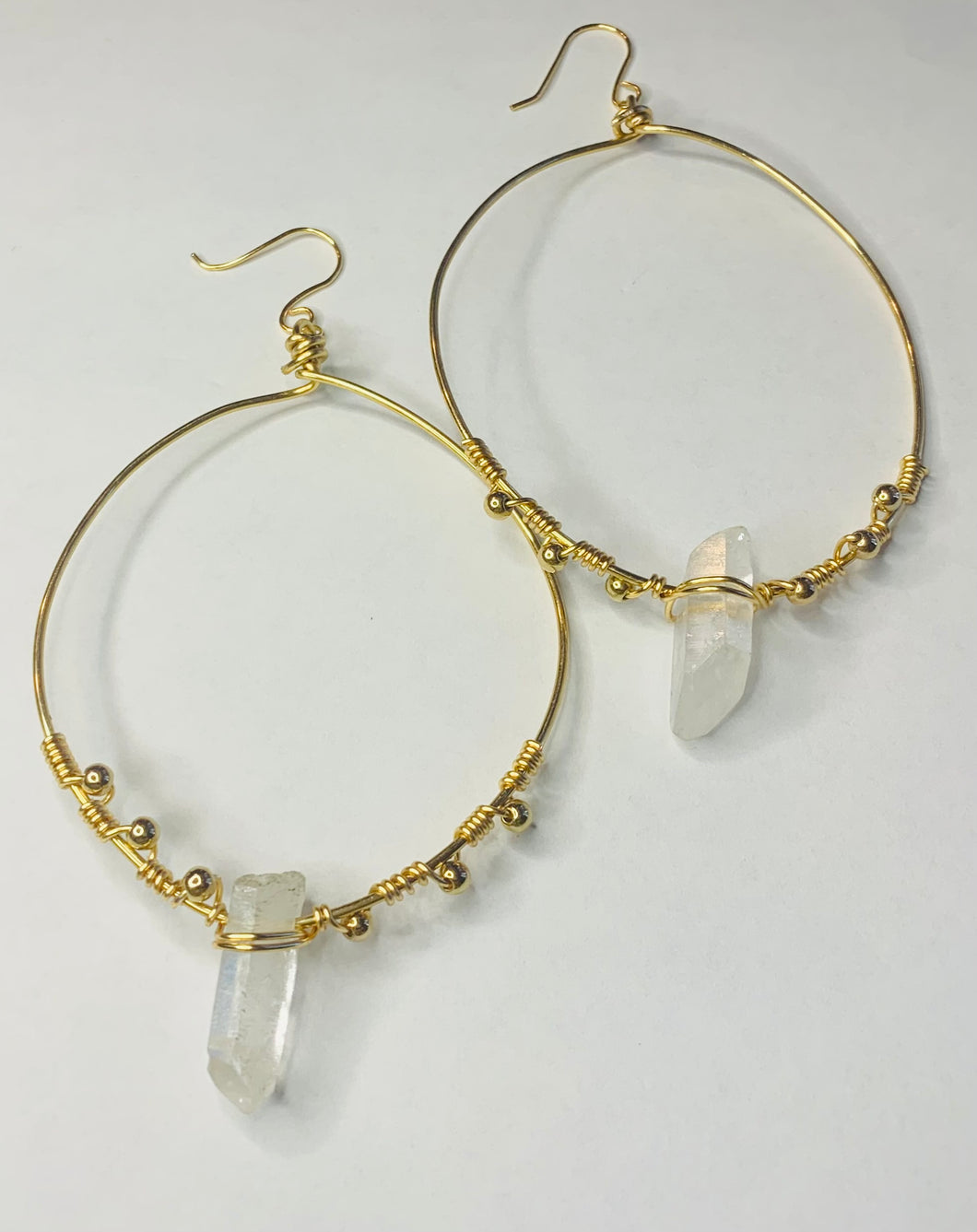 Hoops ( Clear Quartz)